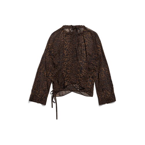 leopard minimal blouse