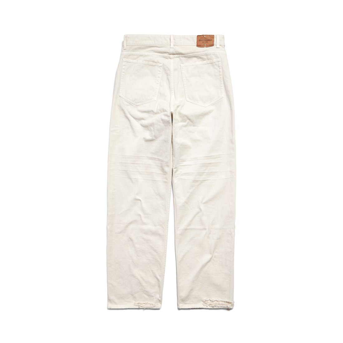 Balenciaga Loose Fit Pants White Woman S Main Material 100 Cotton Pocket Lining 65 Polyester 35 Cotton