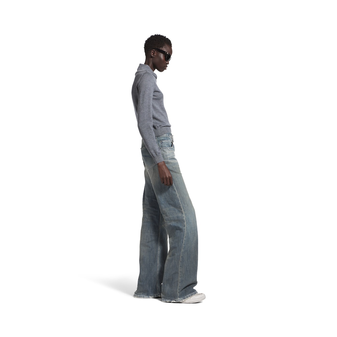 BALENCIAGA ワイドレッグデニム M ブルー の ウィメンズ ワイドレッグ パンツ | Balenciaga JP