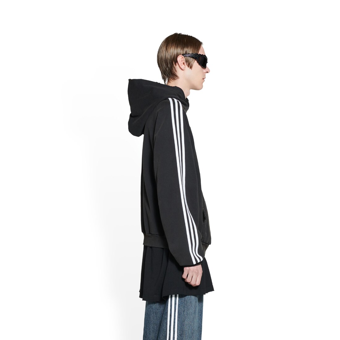 Men's Balenciaga / Adidas Hoodie Small Fit in Black