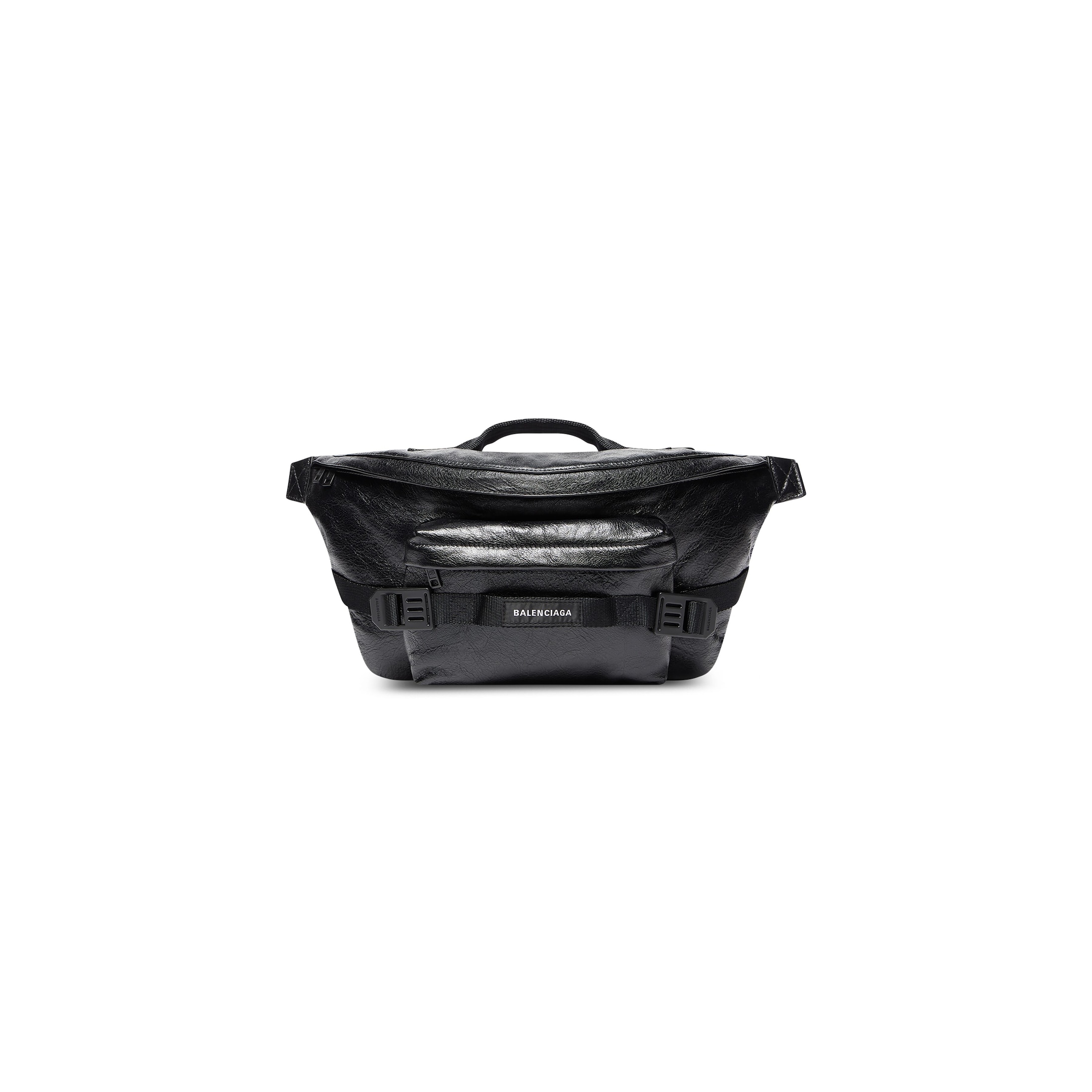 Balenciaga Army Large Beltpack - Black - Man - Lambskin, Polyester