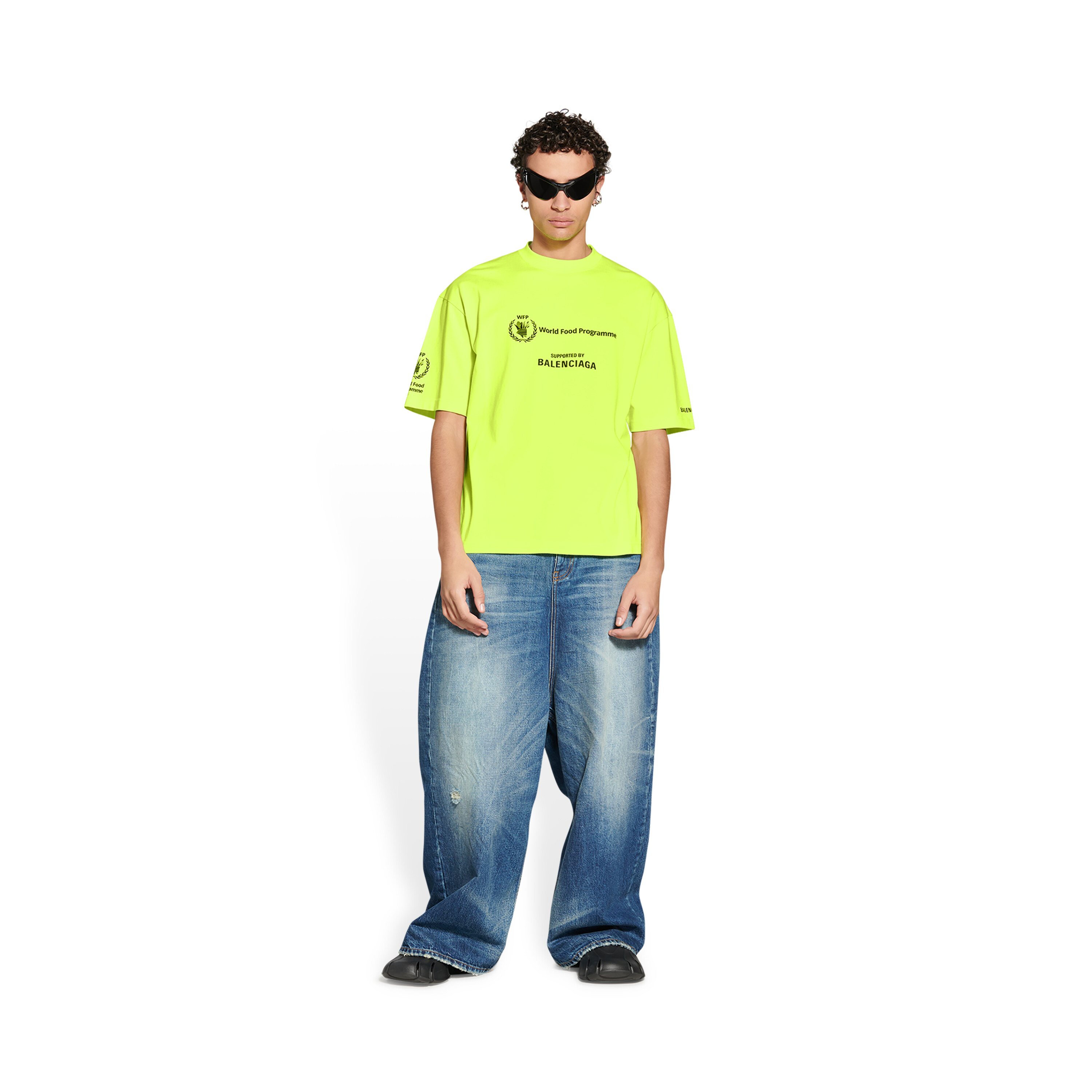 Mens Wfp Tshirt Medium Fit in Fluo Yellow  Balenciaga US