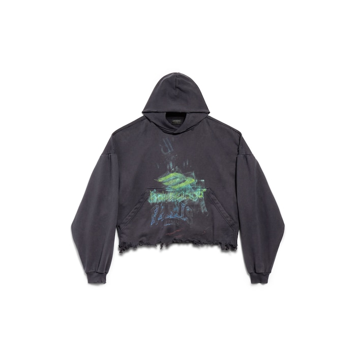 diy imprint cropped hoodie