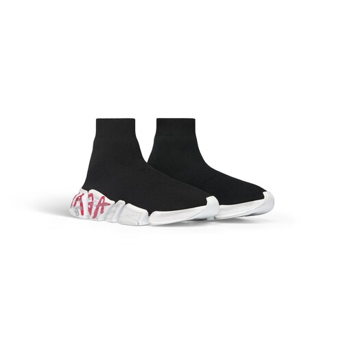 speed 2.0 graffiti recycled knit sneaker 