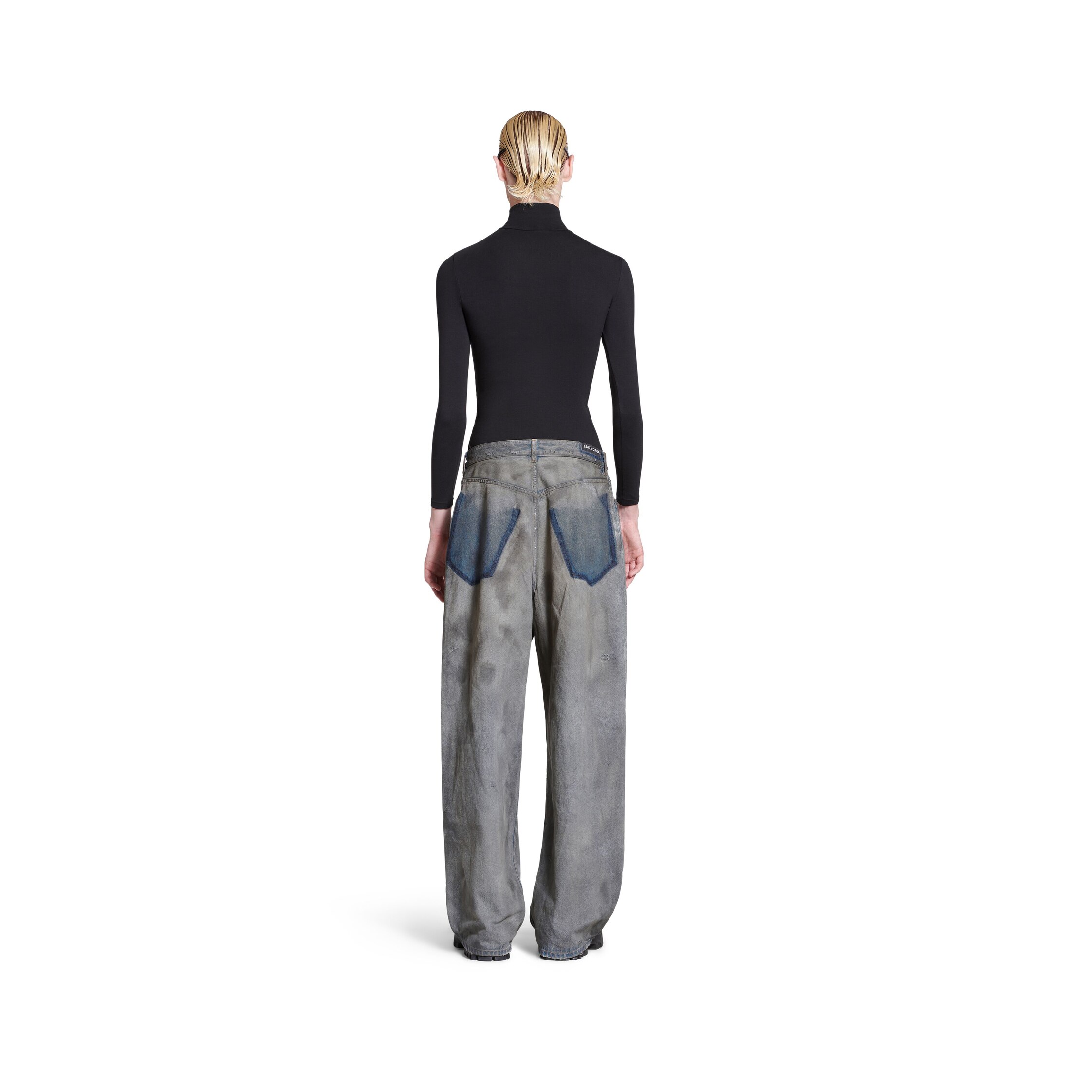 patched pockets baggy jeans