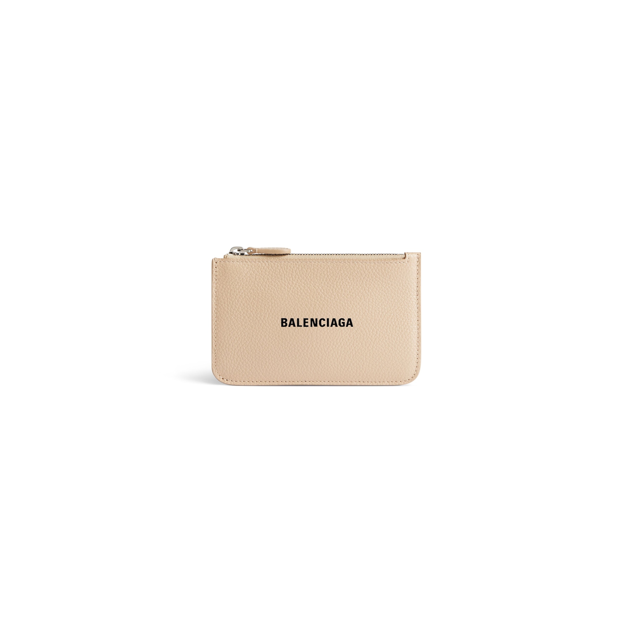 Balenciaga Monedero Y Tarjetero Alargado Cash Grande - Beige - Mujer -Piel De Becerro