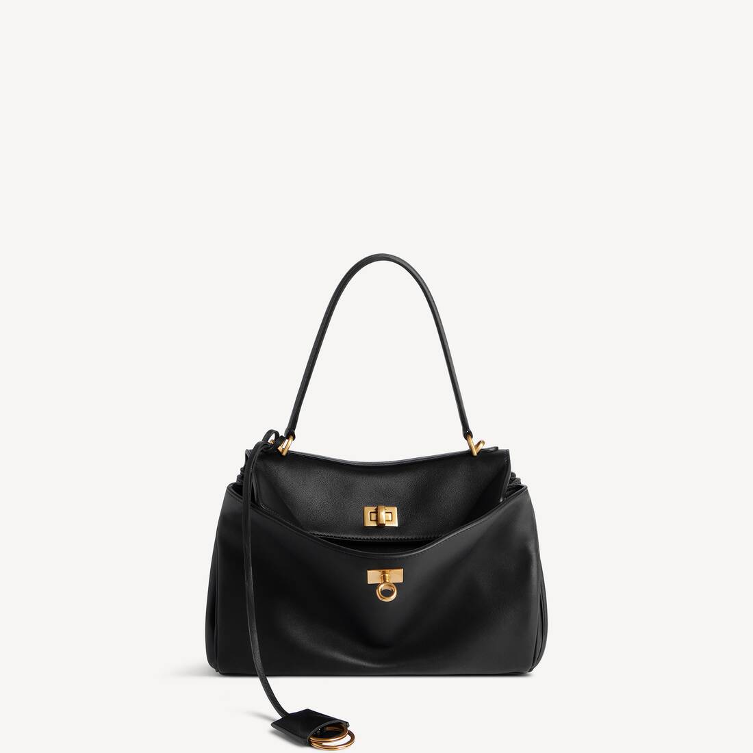 발렌시아가 여성 블랙 로데오 스몰 핸드백 7897792AA4V1000