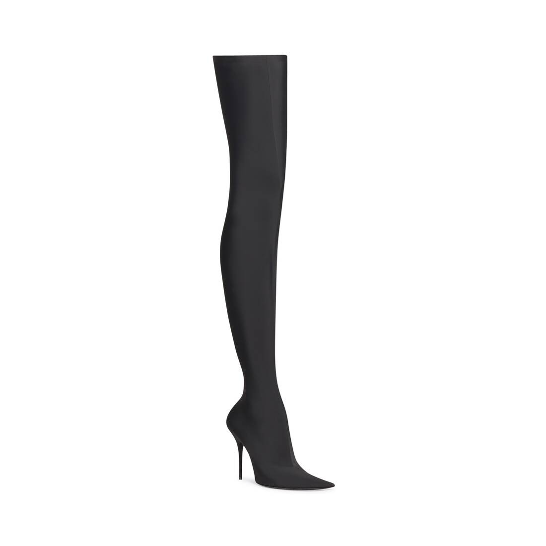 Cagole Leather Over The Knee Boots in Black  Balenciaga  Mytheresa