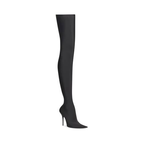 Women's Knife 110mm Over-the-knee Boot in Black | Balenciaga US