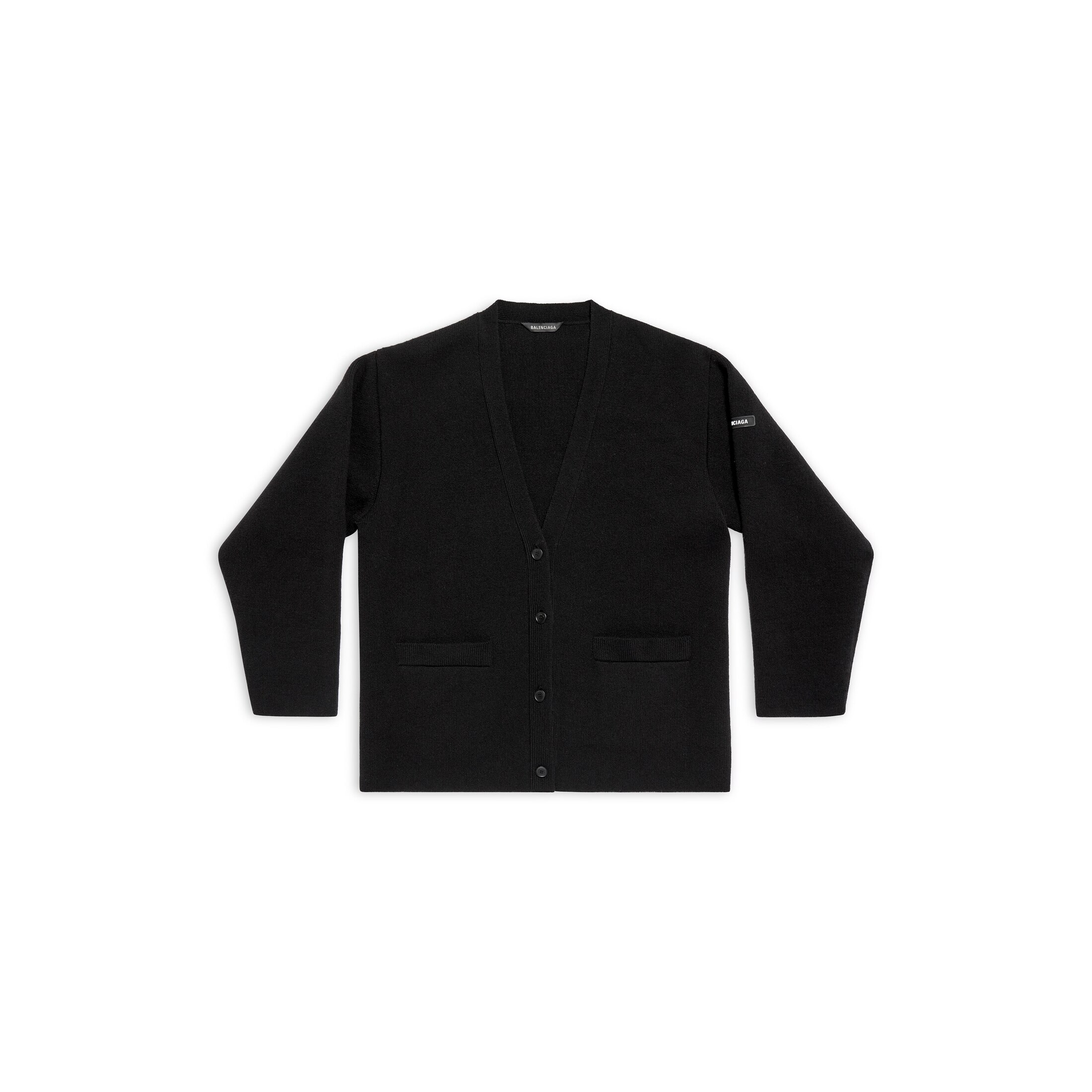 Balenciaga Cardigan - Black - Men's - - Virgin Wool