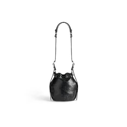 Women's Le Cagole Xs Bucket Bag in Black | Balenciaga US