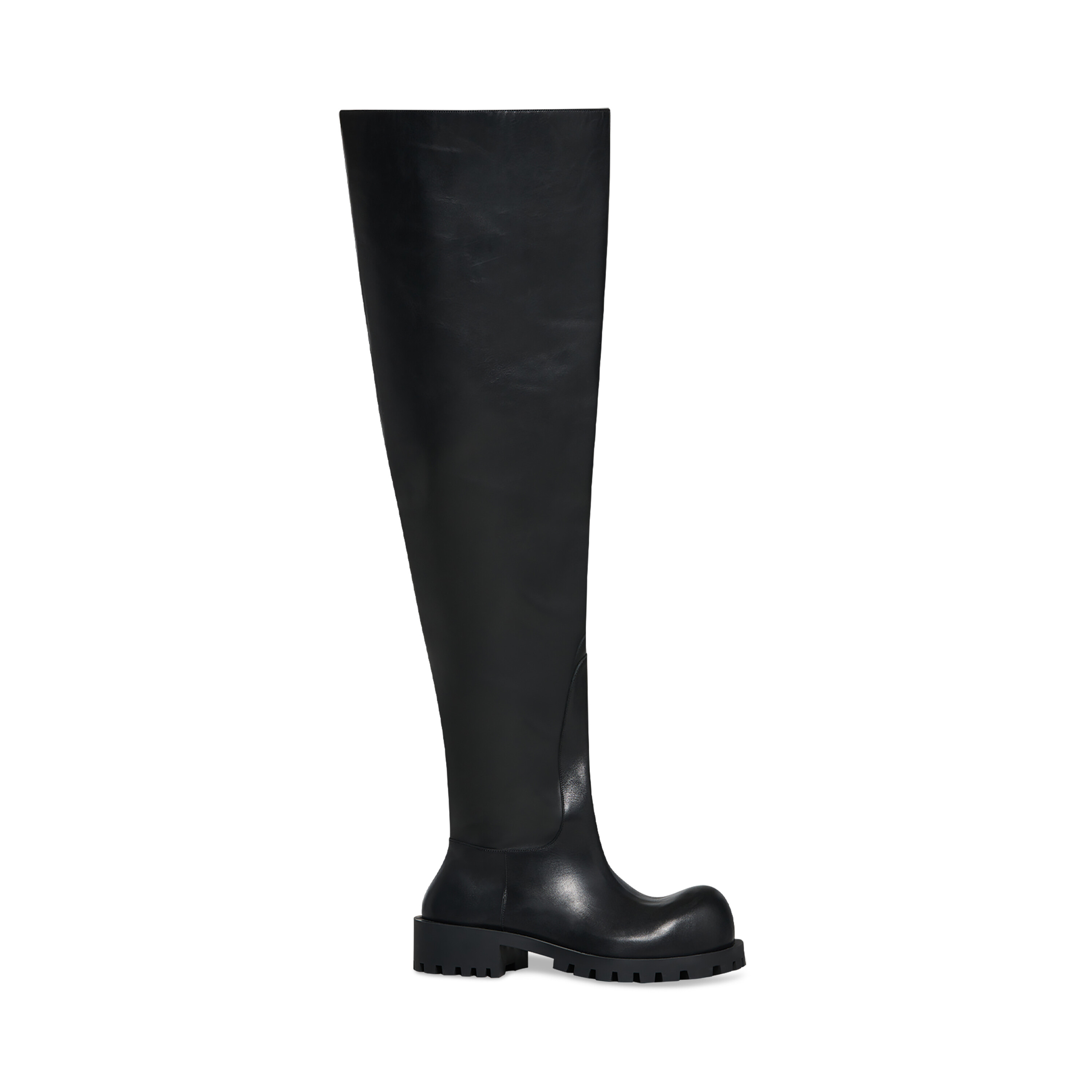 Balenciaga Mirrored Leather ThighHigh Boots at 1stDibs