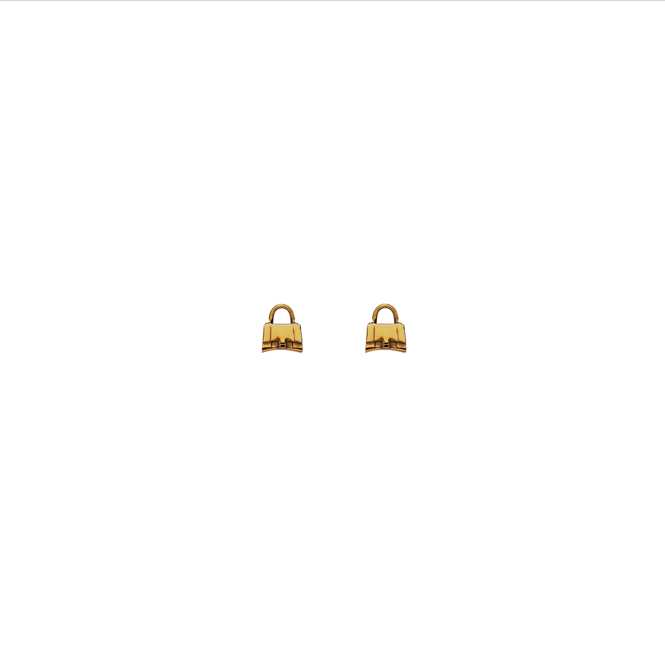 Balenciaga Bag XS Stud Earrings - Gold - Women's - Bronze, Brass