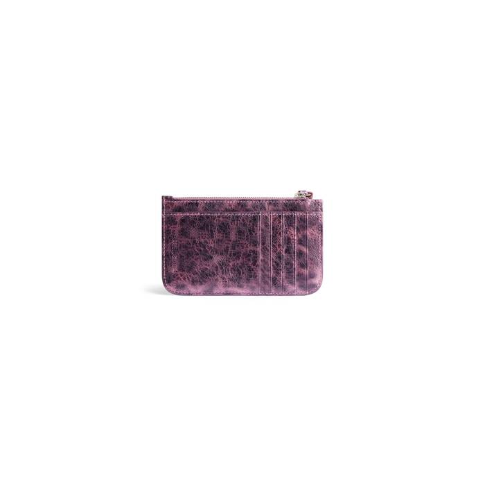 le cagole long coin and card holder with leopard print