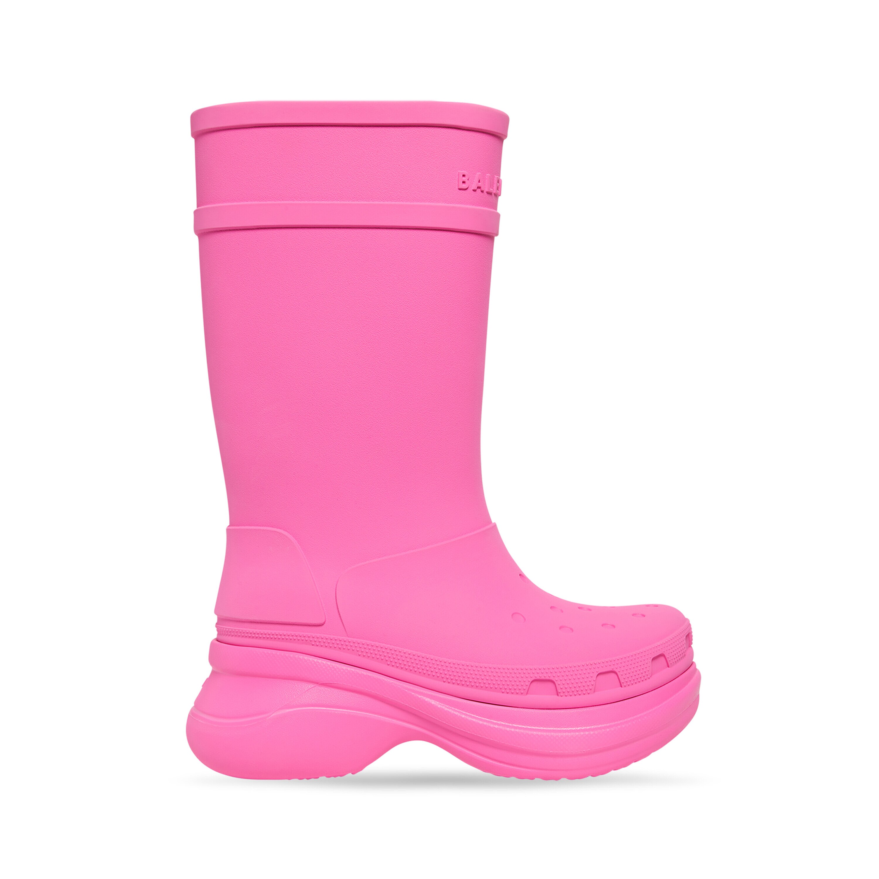 Women s Crocs Boot in Bright Pink Balenciaga US