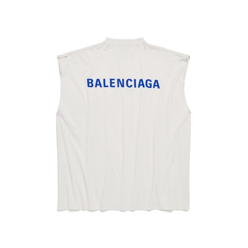 balenciaga back sleeveless t-shirt