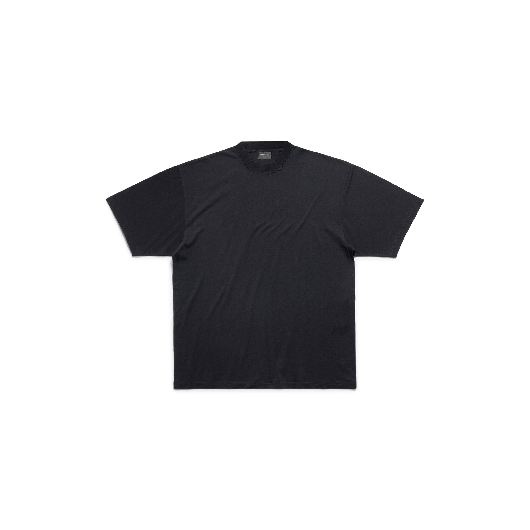 Balenciaga T-Shirt Medium Fit - Black - Unisex - - Cotton