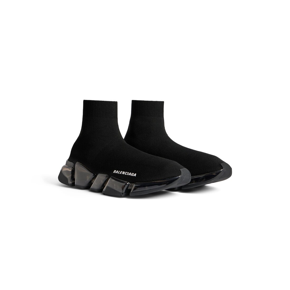 Women s Speed 2.0 Full Clear Sole Recycled Knit Sneaker in Black Balenciaga US