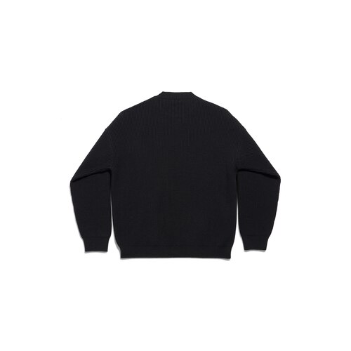 patch crewneck sweater