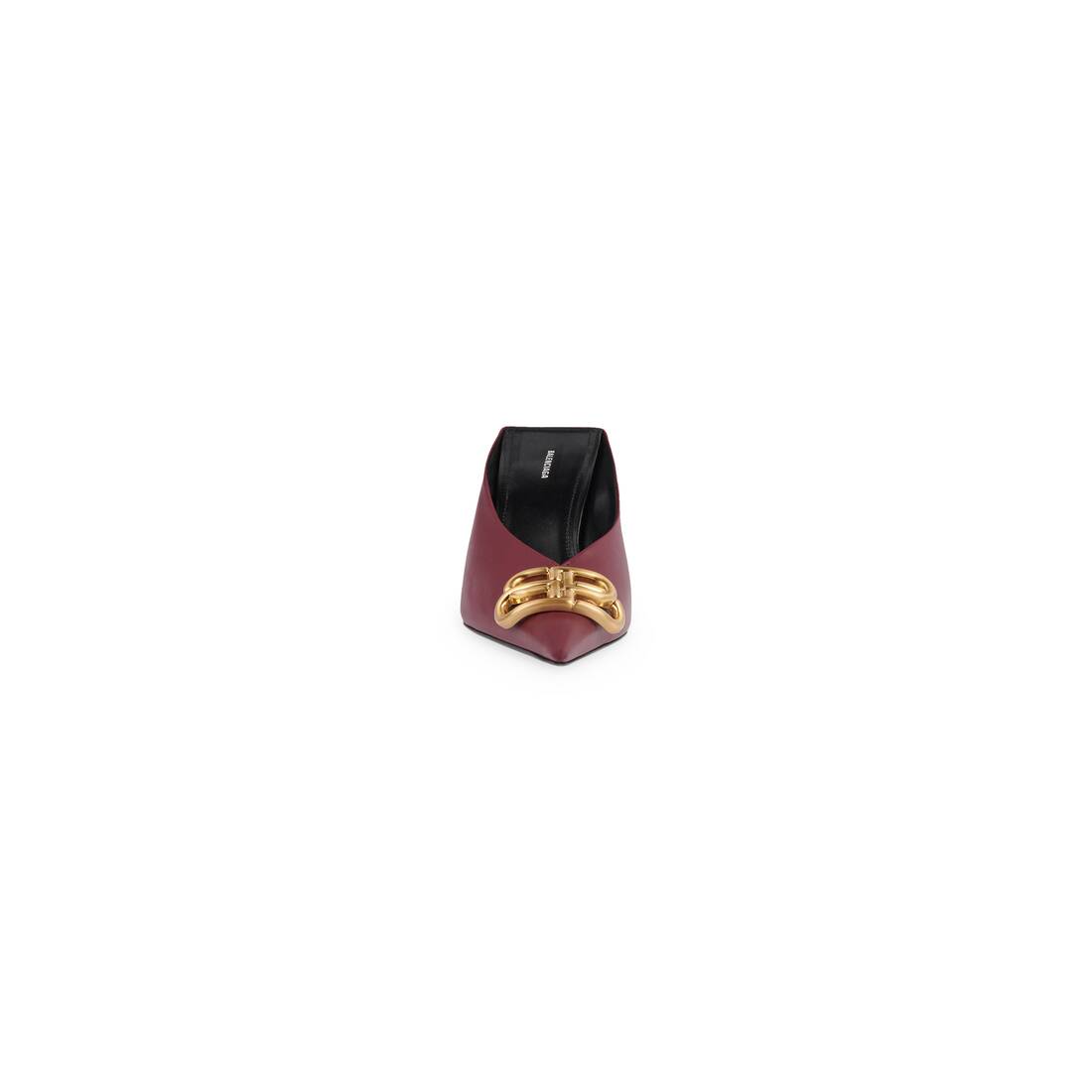 Women's Square Knife Bb 80mm Mule in Burgundy/gold