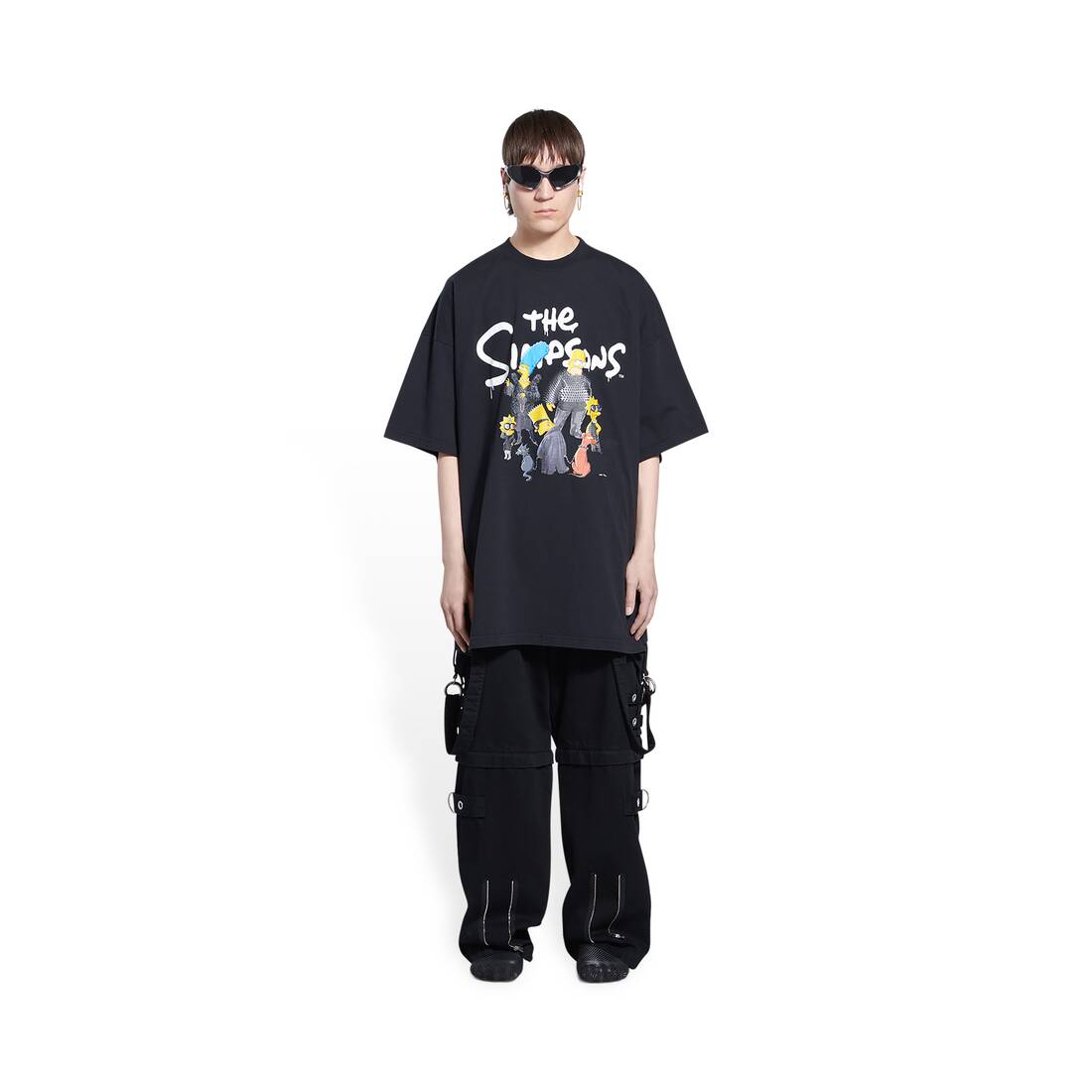 Men's The Simpsons Tm & © 20th Television T-shirt Oversized in Black