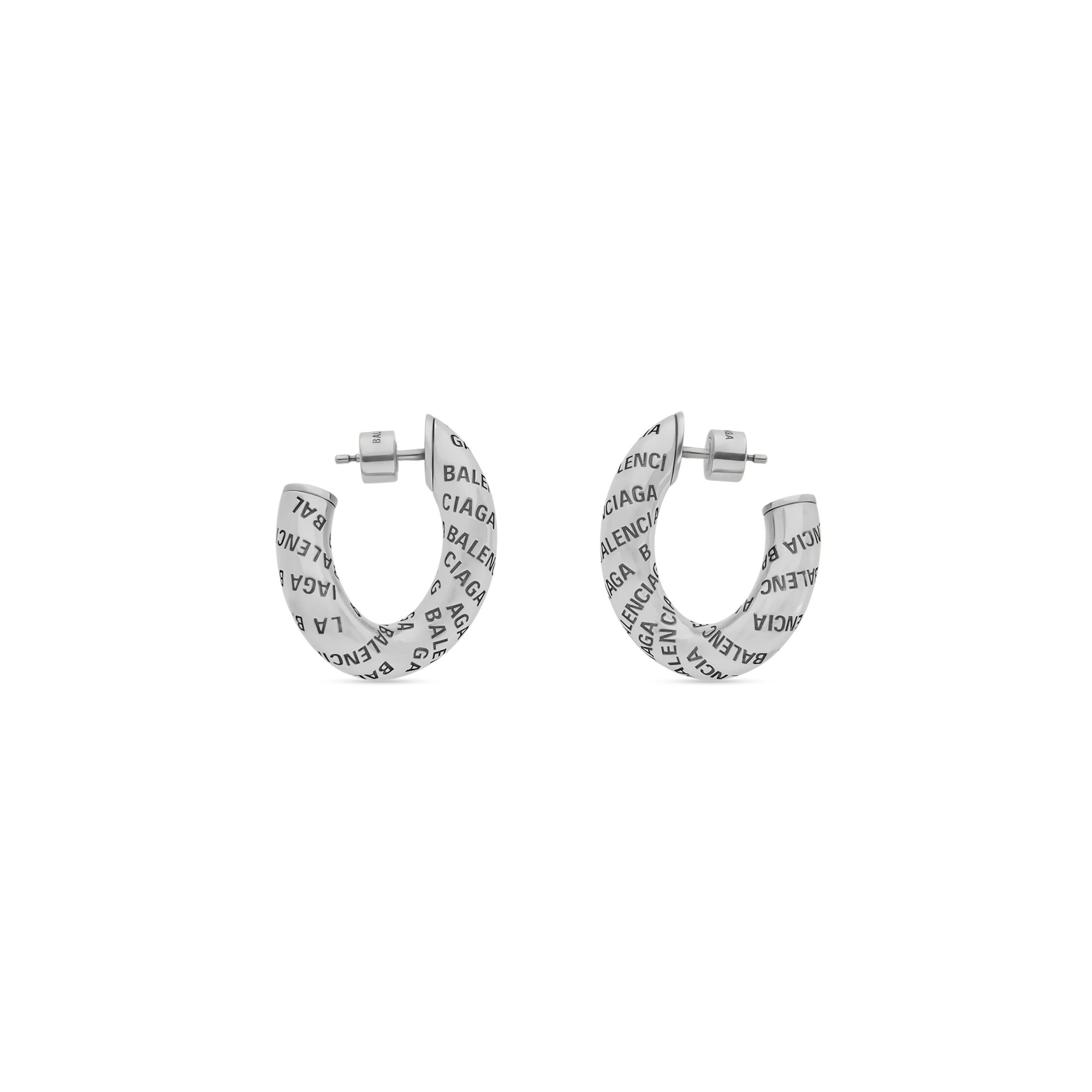 Balenciaga Pendientes LogoPendientes Logo - Silver - Mujer -Latón