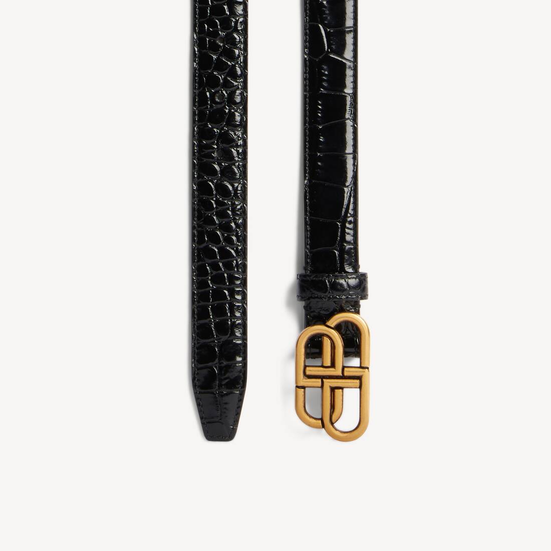 Women's Bb Thin Belt in Black Balenciaga US - Main Image