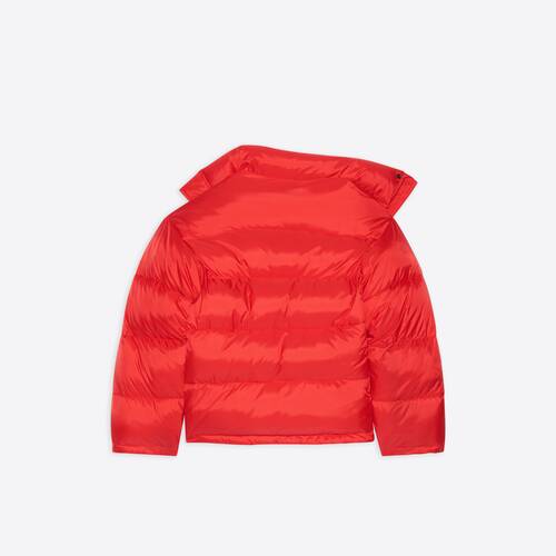 red padded jacket