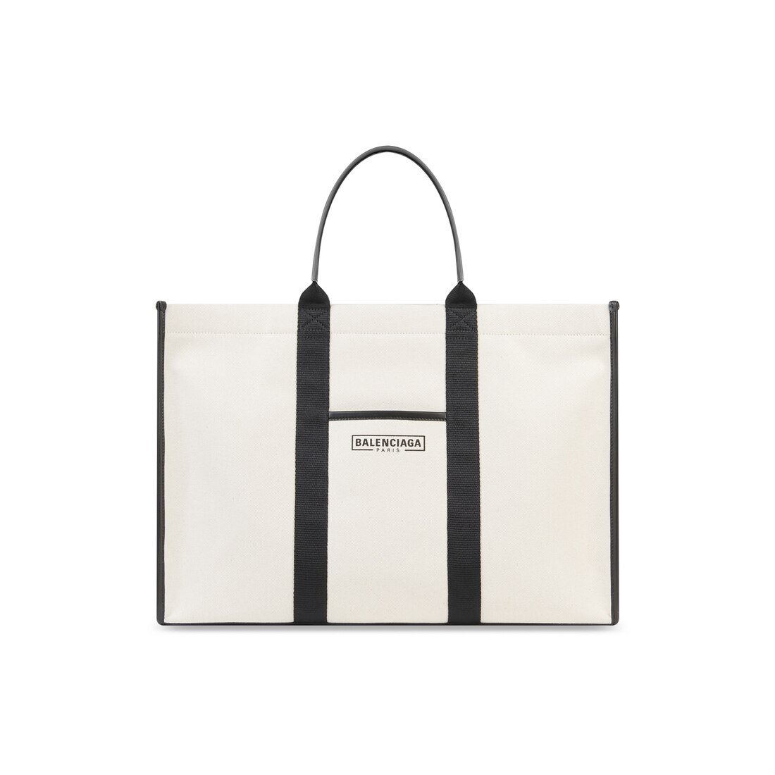 BALENCIAGA Leathertrimmed twotone canvas tote  NETAPORTER