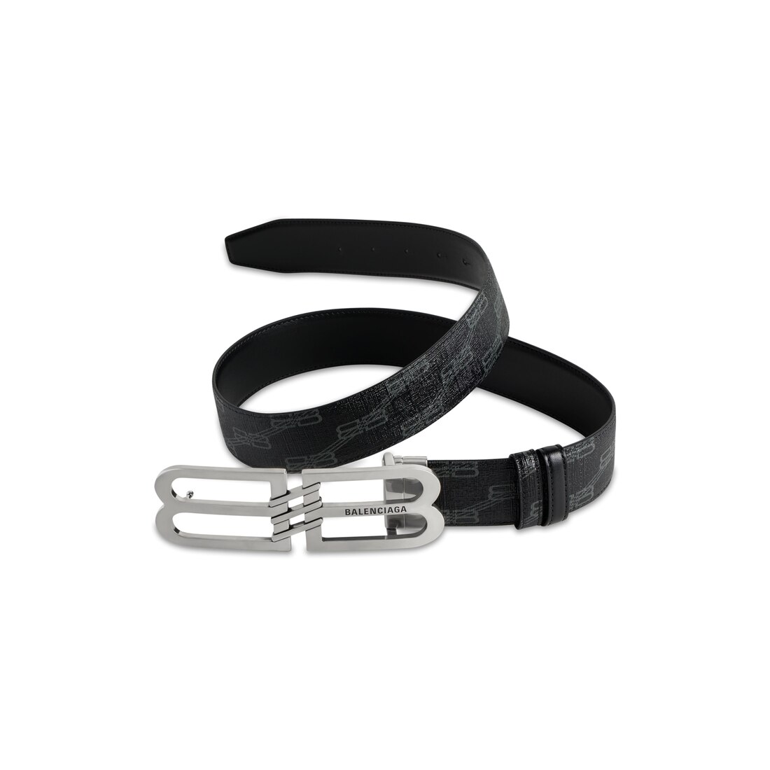 Balenciaga Reversible monogram-pattern Belt - 1060 - BlackBlackGrey