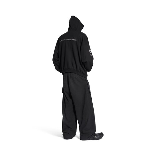 トップス BALENCIAGA WFP HOODIE Men's Wfp Outerwear Zip-up Hoodie in Black/white | Balenciaga GB