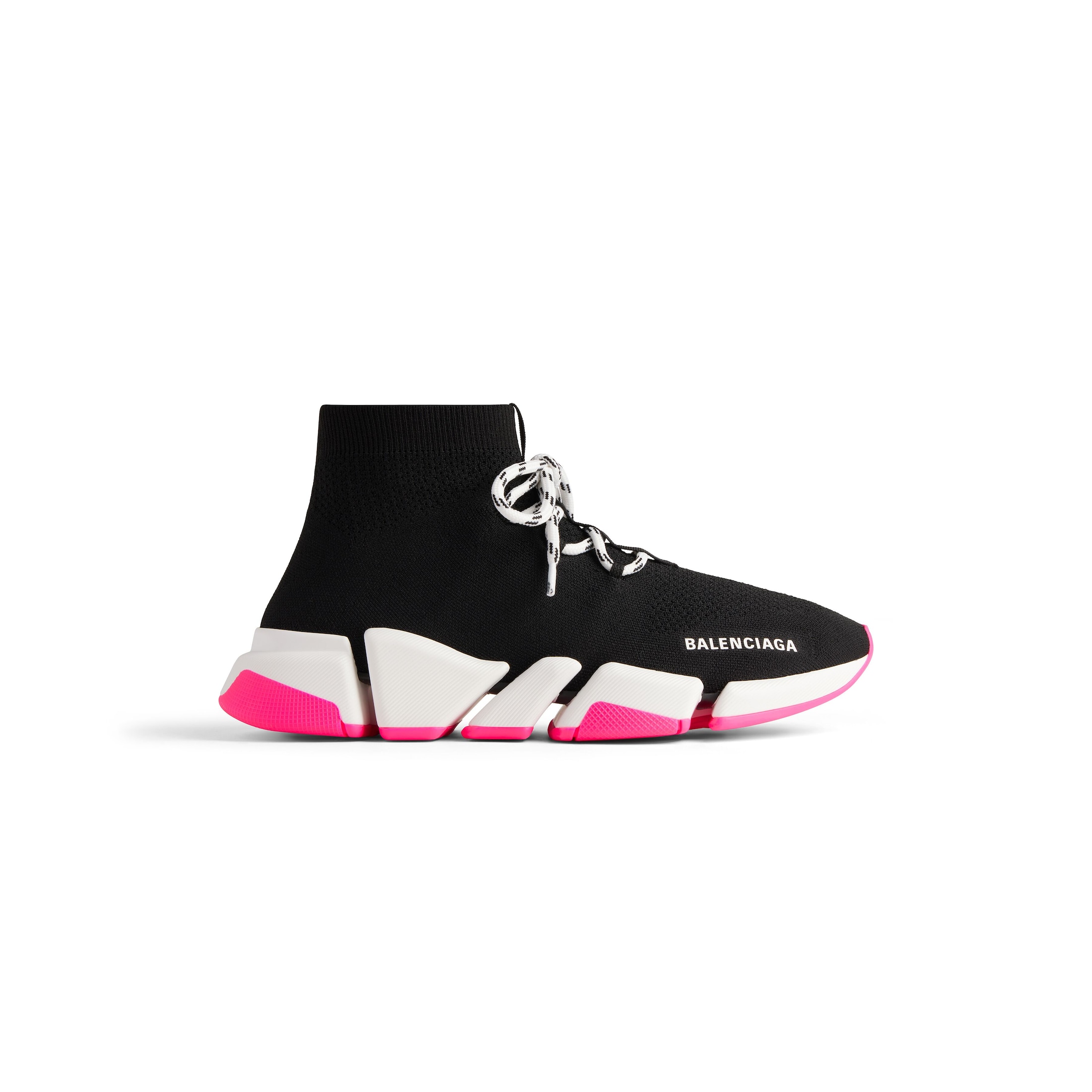 Balenciaga Speed 2.0 Lace-Up Recycled Knit Sneaker - Black - Woman - 39 - Polyester, Elastane