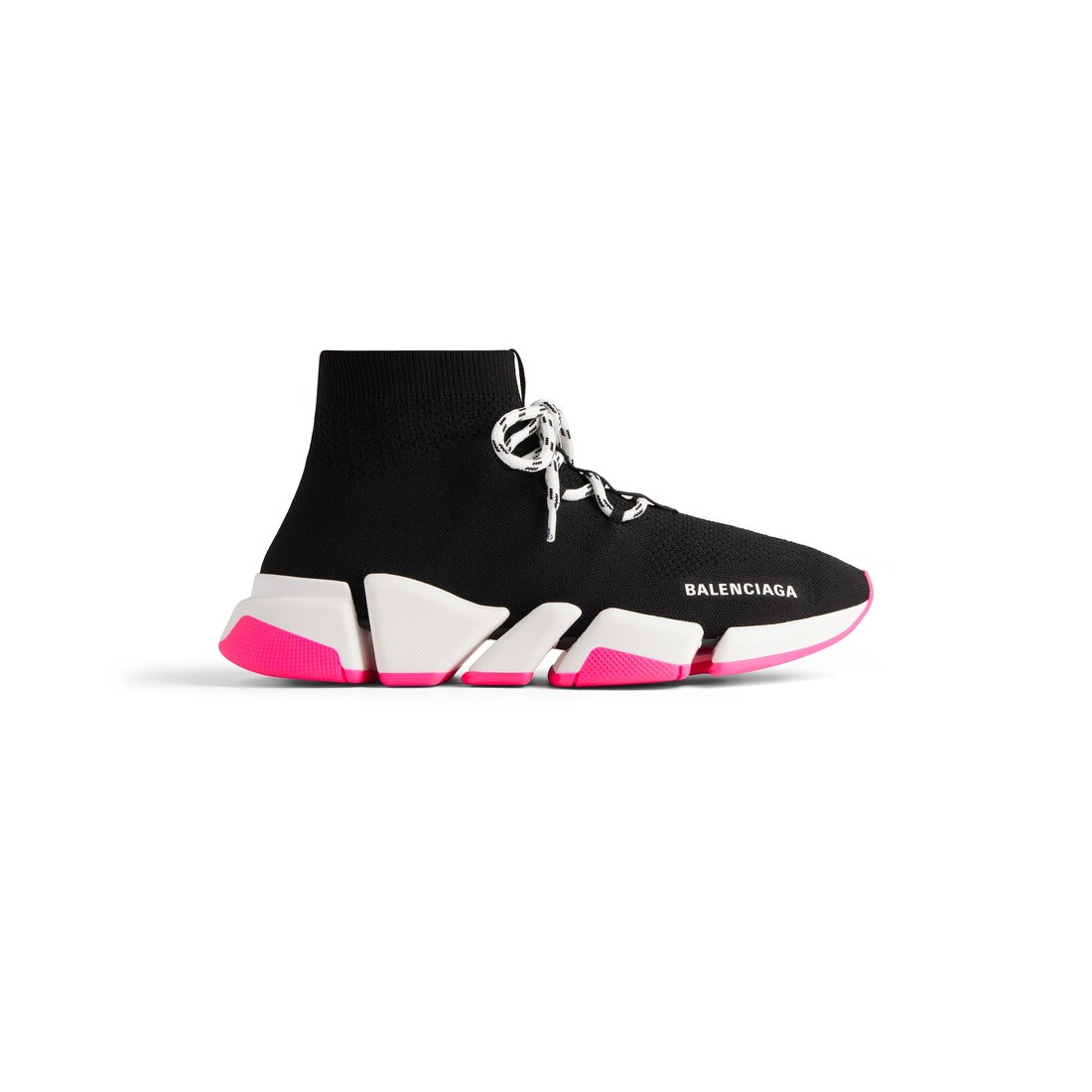 Women s Speed 2.0 Lace up Recycled Knit Sneaker in Black