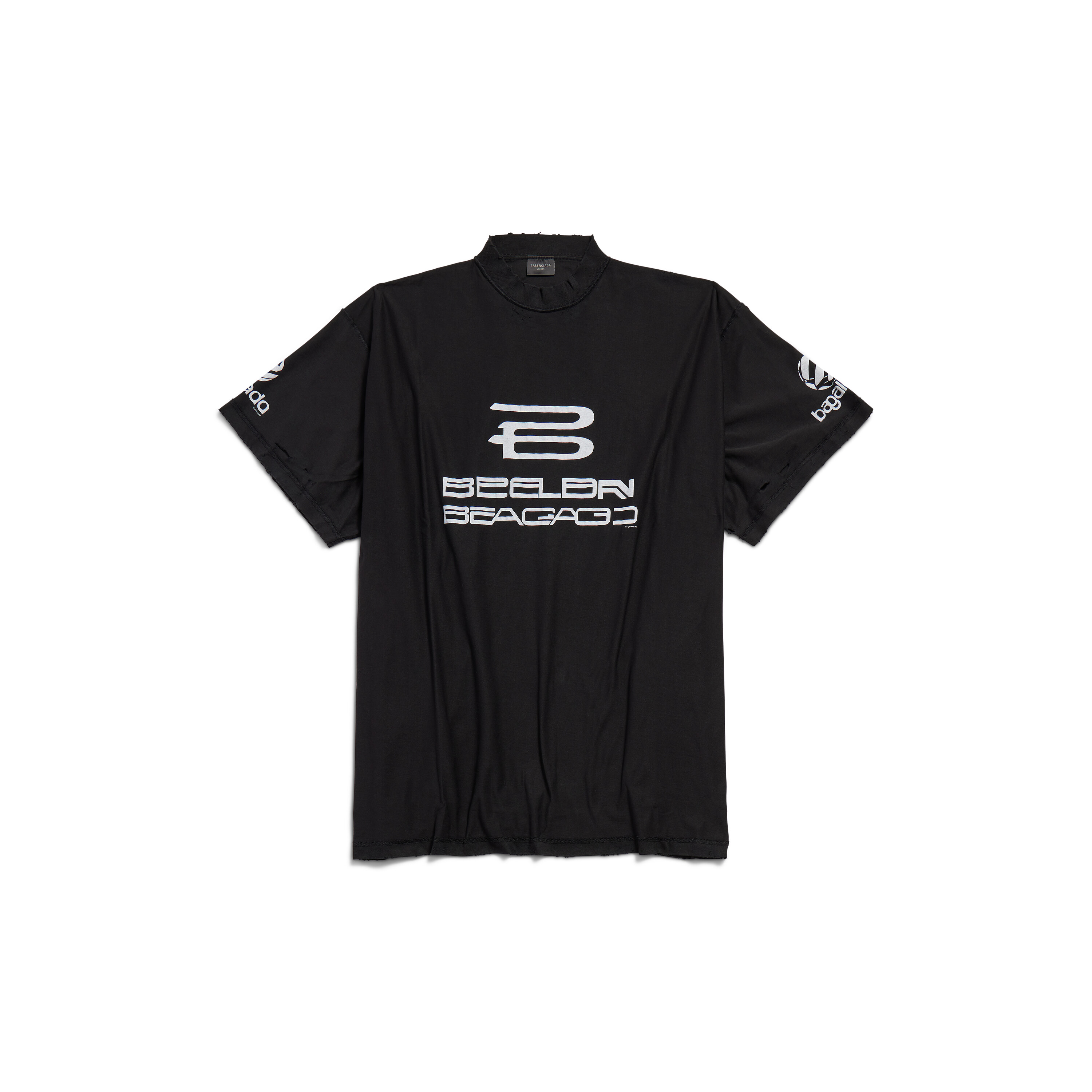 Ai Generated Inside-out Tシャツ オーバーサイズ で ブラック