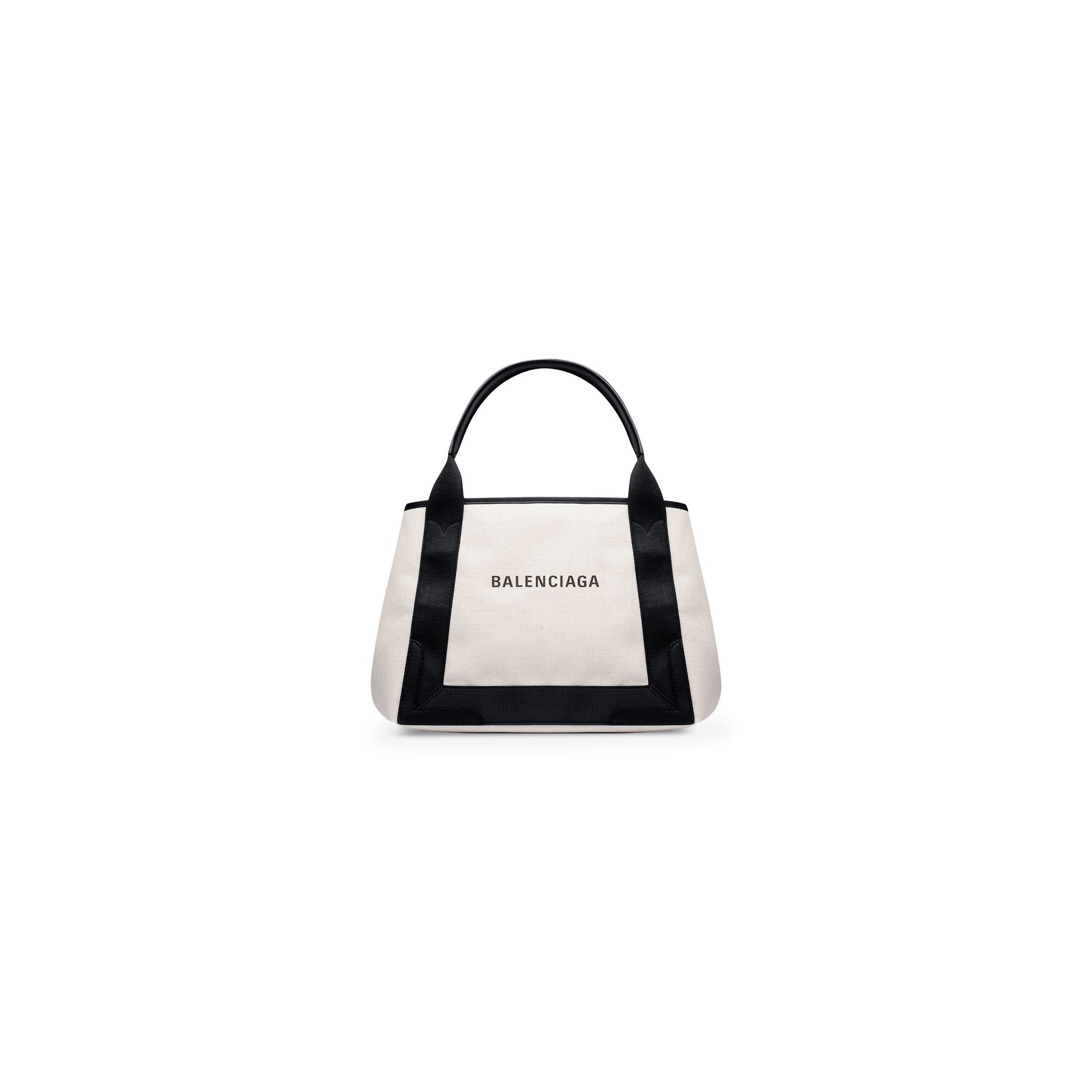 Balenciaga Sac Cabas Navy Petit Modèle - Noir - - Coton, Cuir De Veau, Viscose