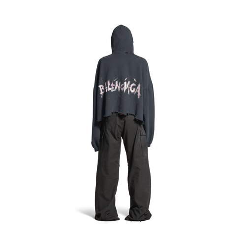 balenciaga nail polish cropped hoodie