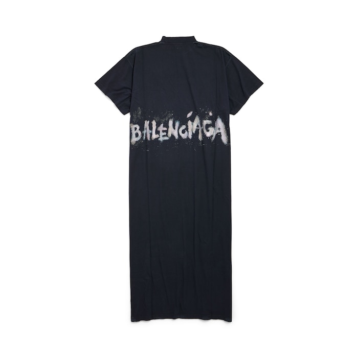 balenciaga nail polish maxi t-shirt-kleid