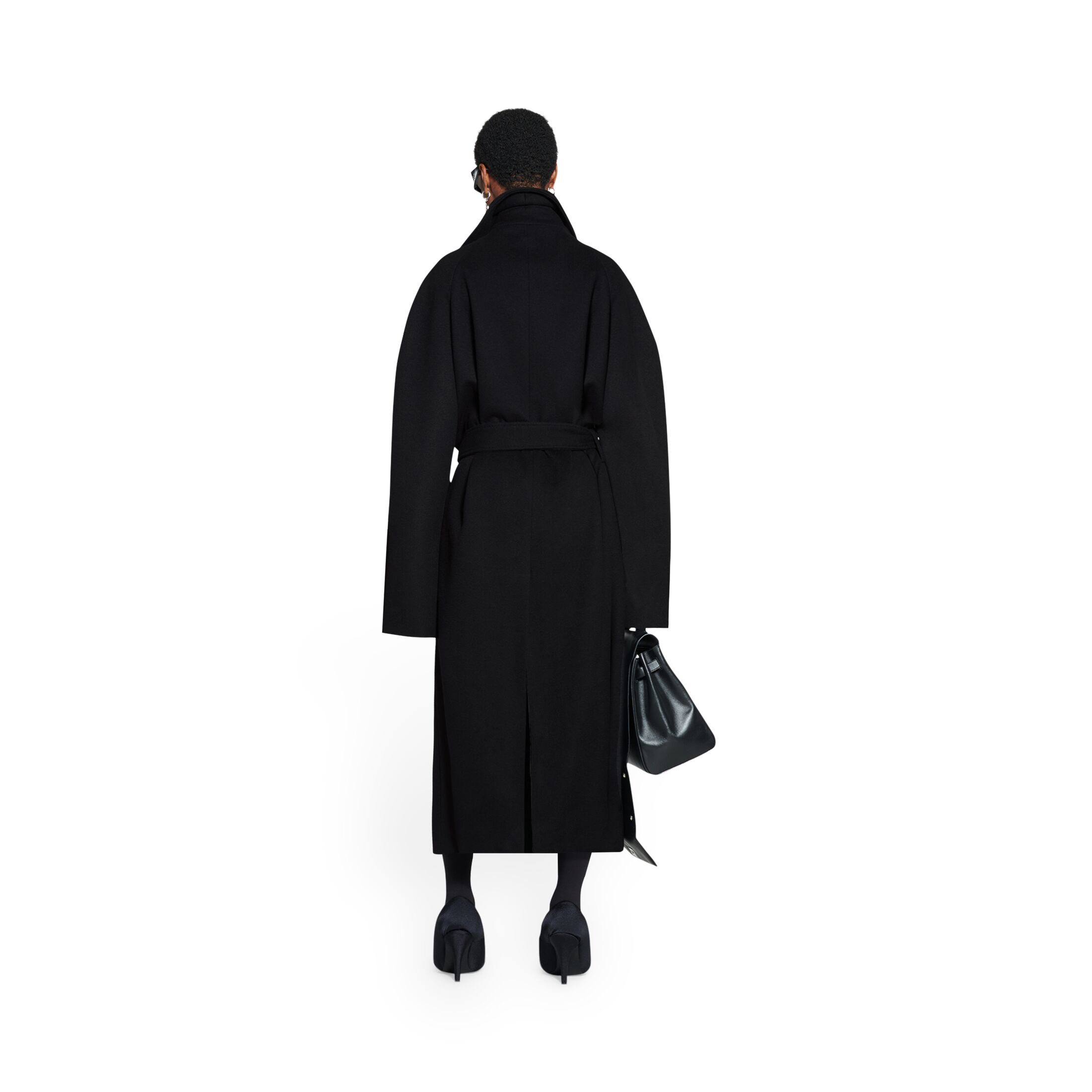 Women's Raglan Coat in Black | Balenciaga US