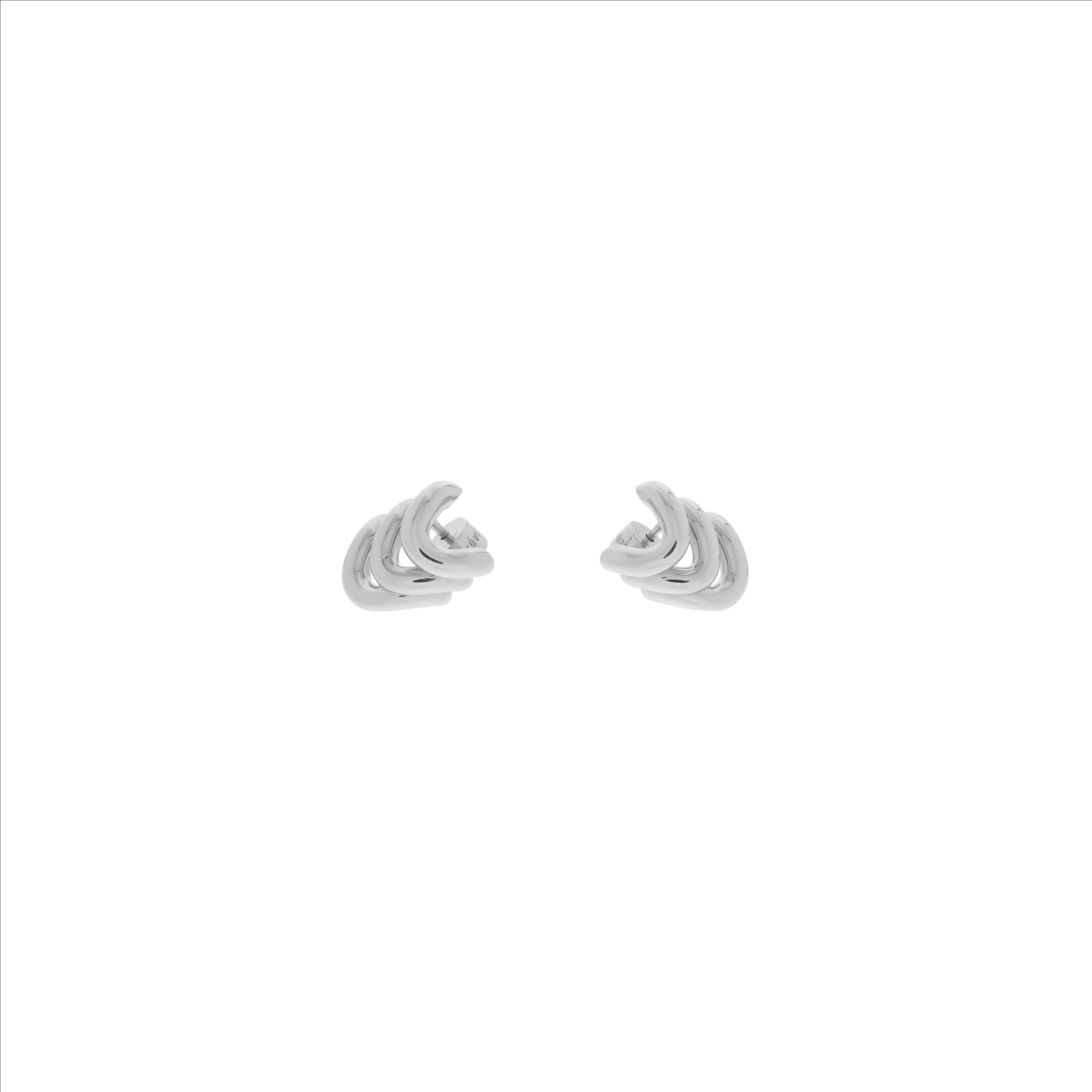 Balenciaga Loop Trio Earrings - Silver - Women's - Brass