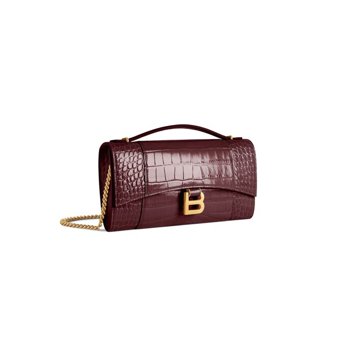 hourglass pochette with chain