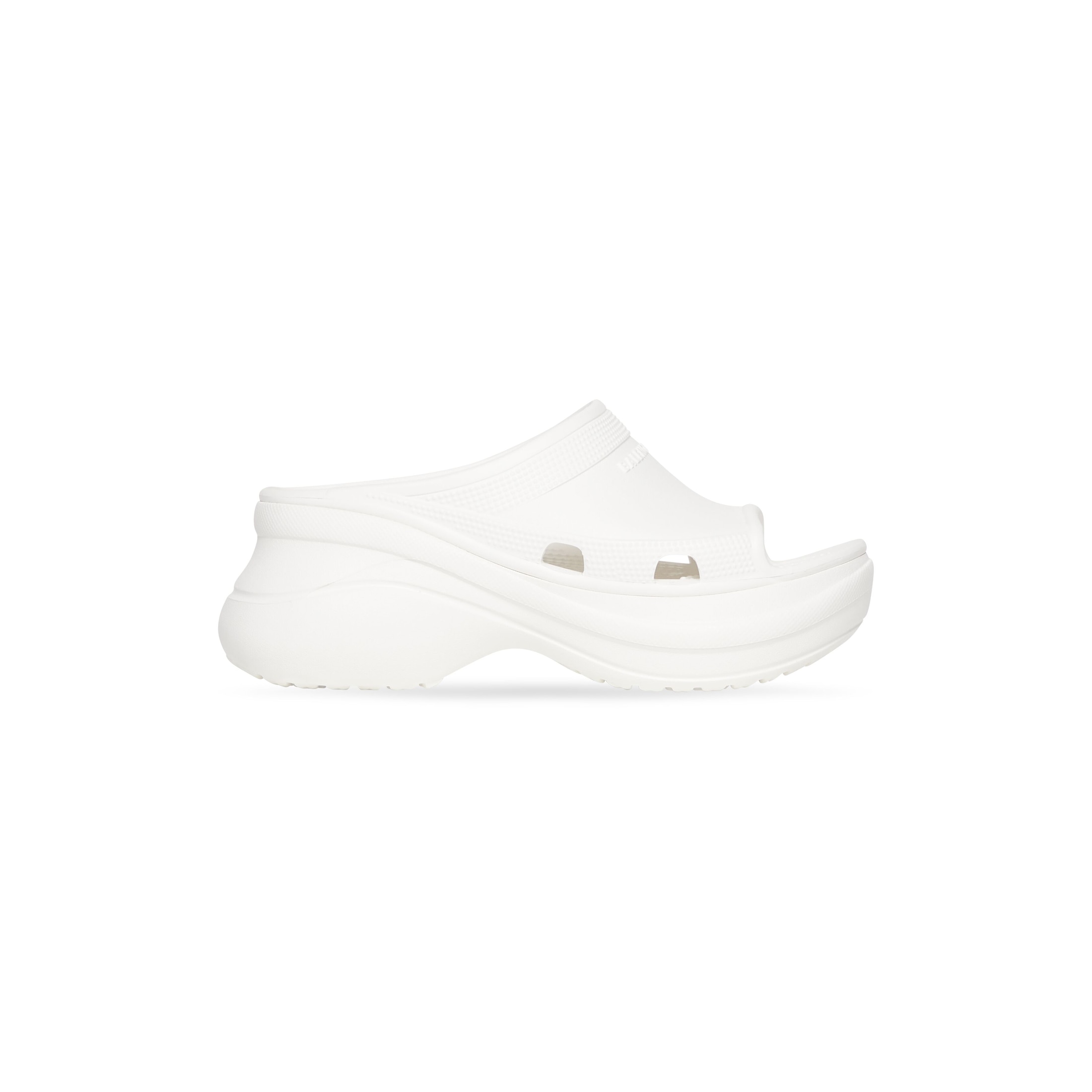 Balenciaga Pool Crocs Slide Sandal - White - Women's - 9 - Eva