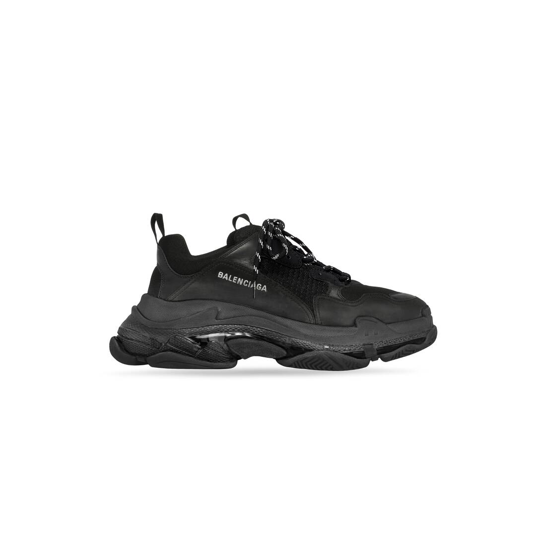 Men's Triple S Sneaker Clear Sole in Black | Balenciaga US