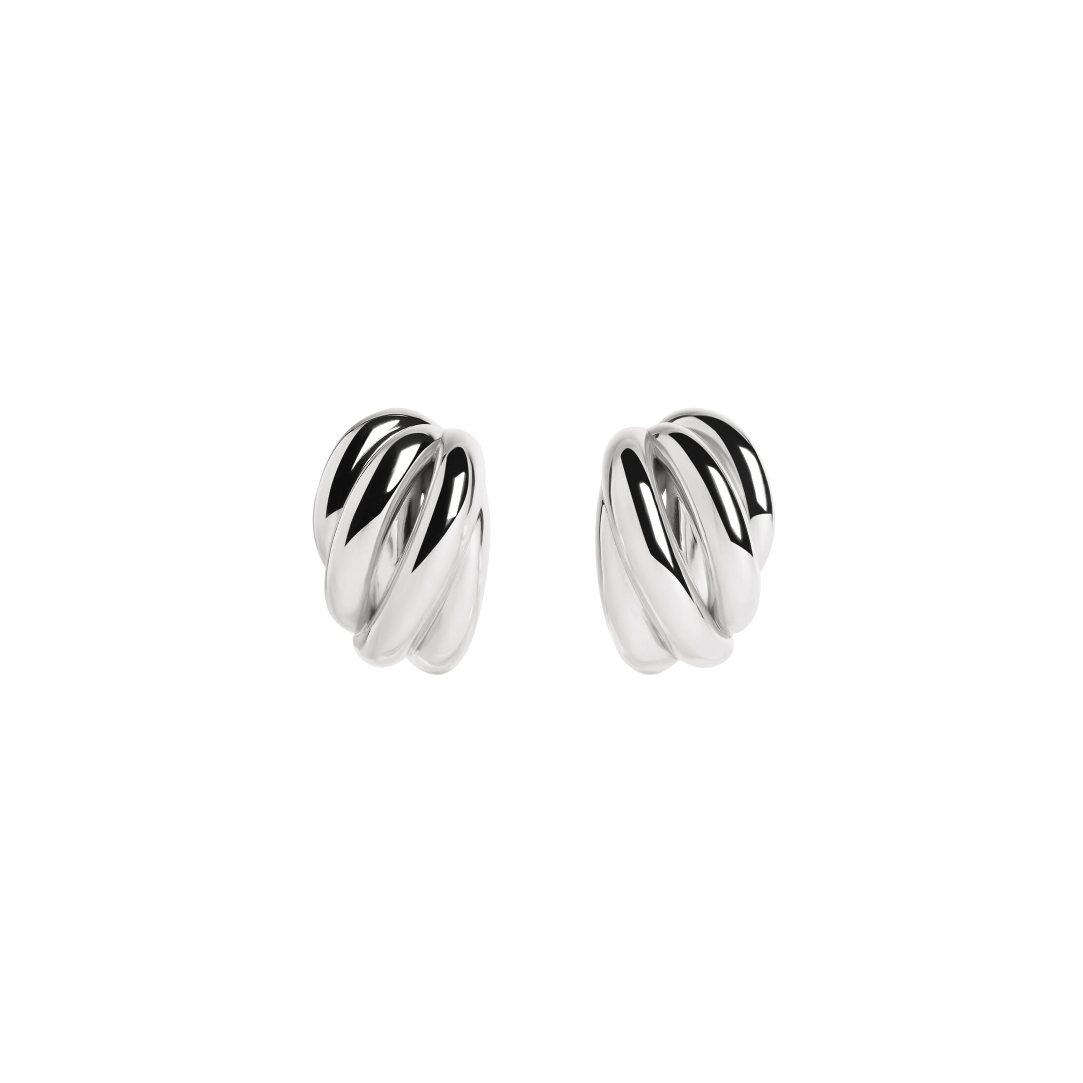 Balenciaga Saturne Earrings - Silver - Woman - Brass