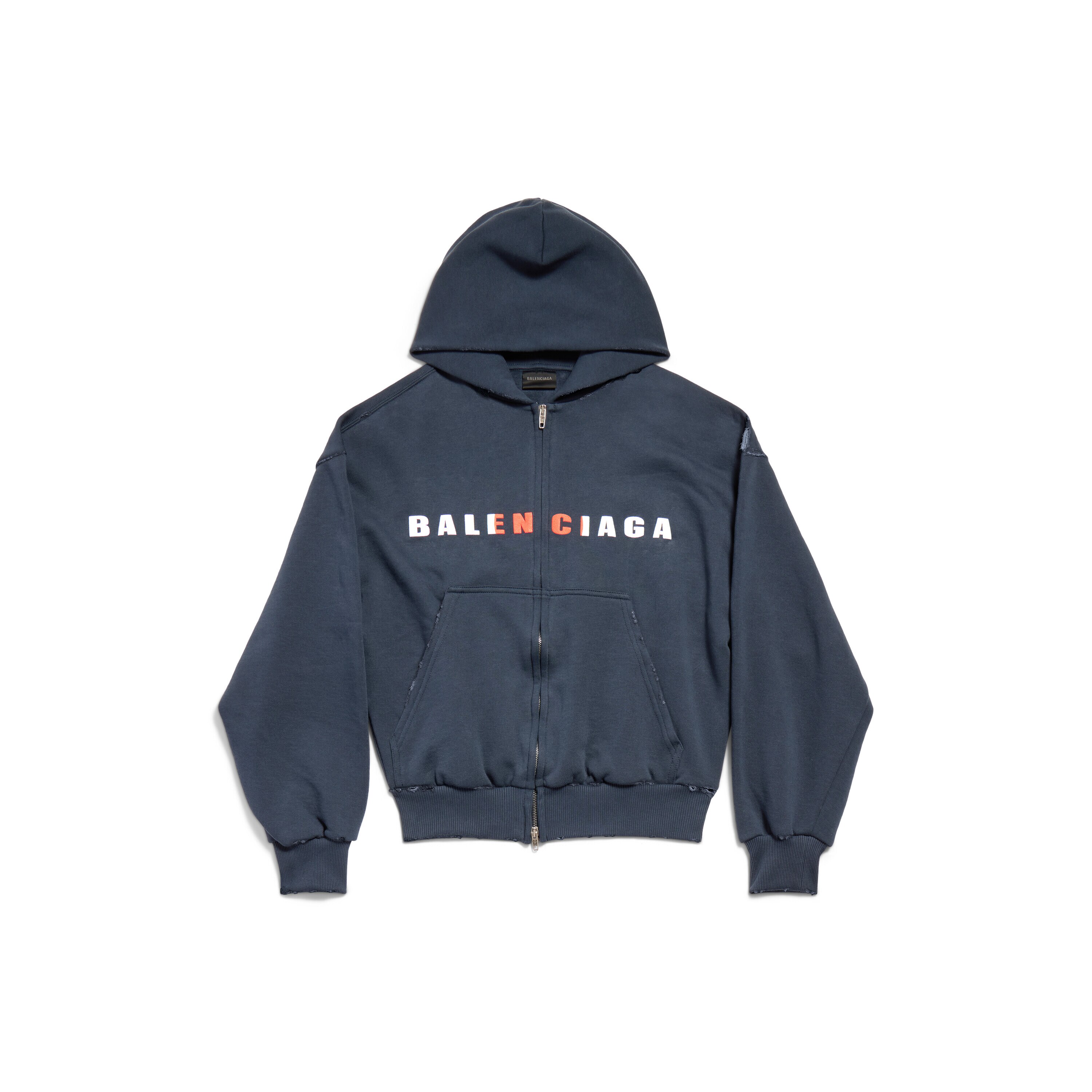 22AW】BALENCIAGA Gaffer ロゴ フリース フーディ コットン