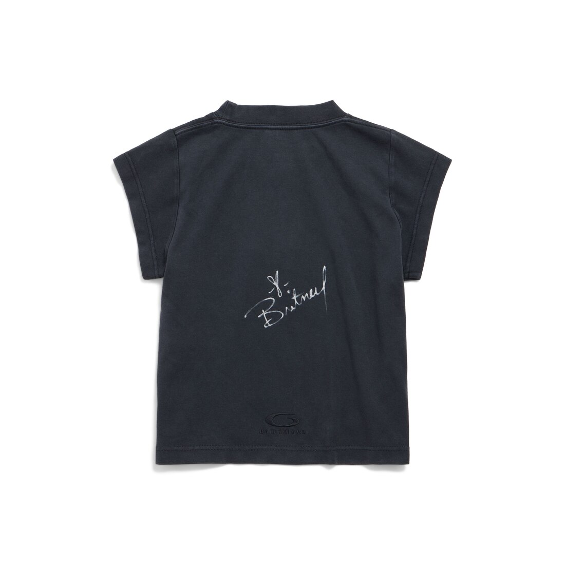 Balenciaga Music | Britney Spears Series Shrunk T-shirt in Faded Black /blue