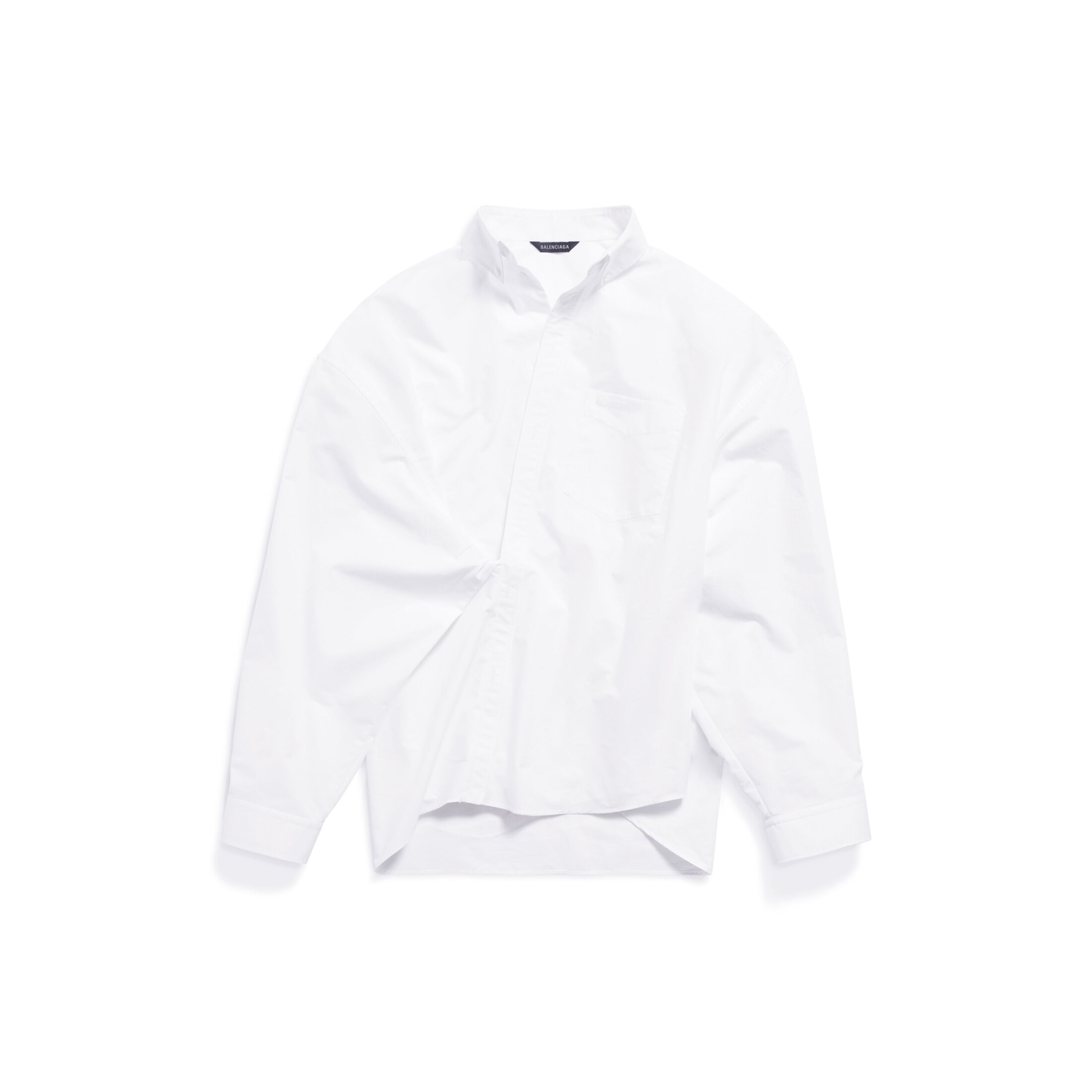 Balenciaga Wrap Shirt Large Fit - White - Woman - M - Cotton