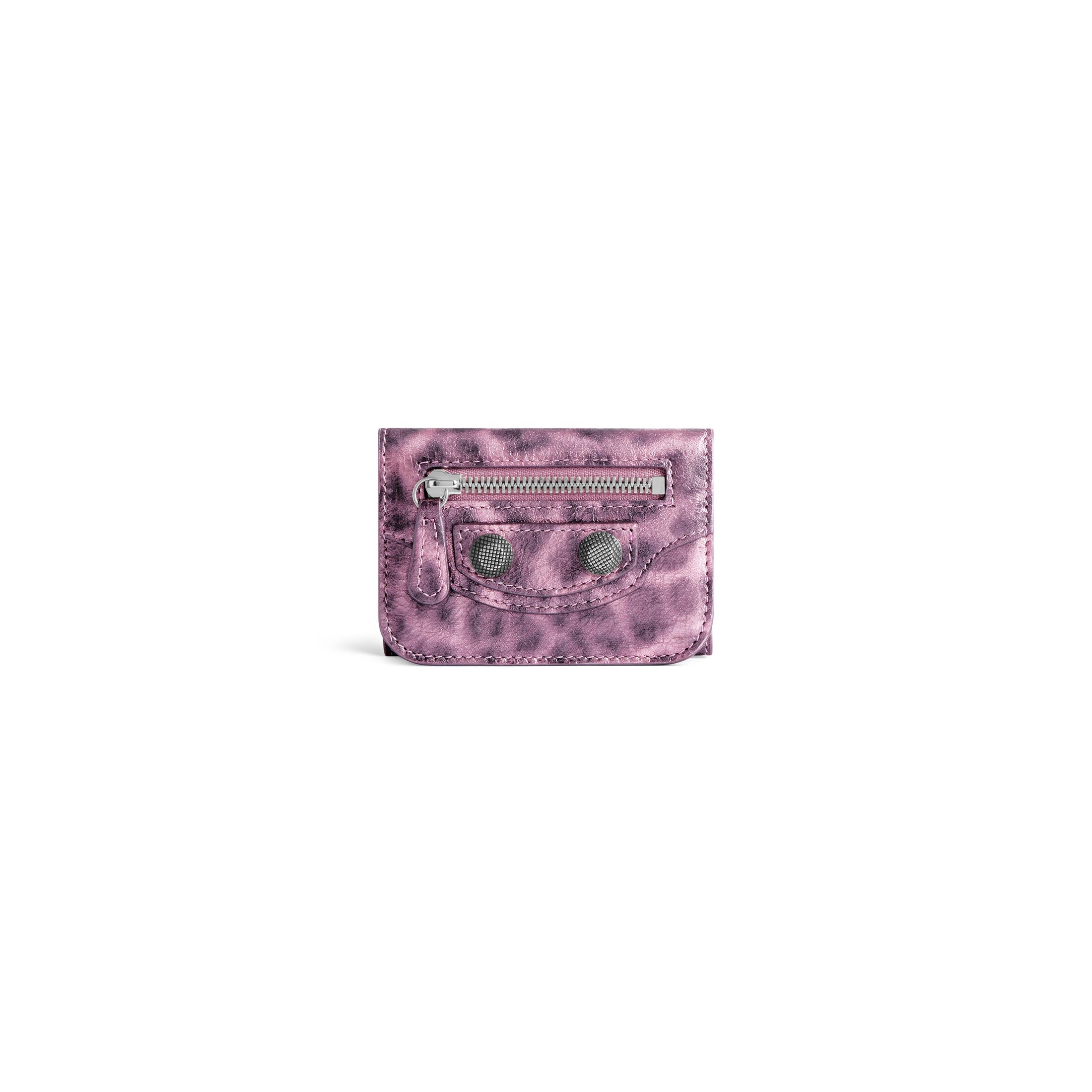 Balenciaga Le Cagole Mini-Brieftasche Mit Leopardenprint - Rose - Damen - Lammleder