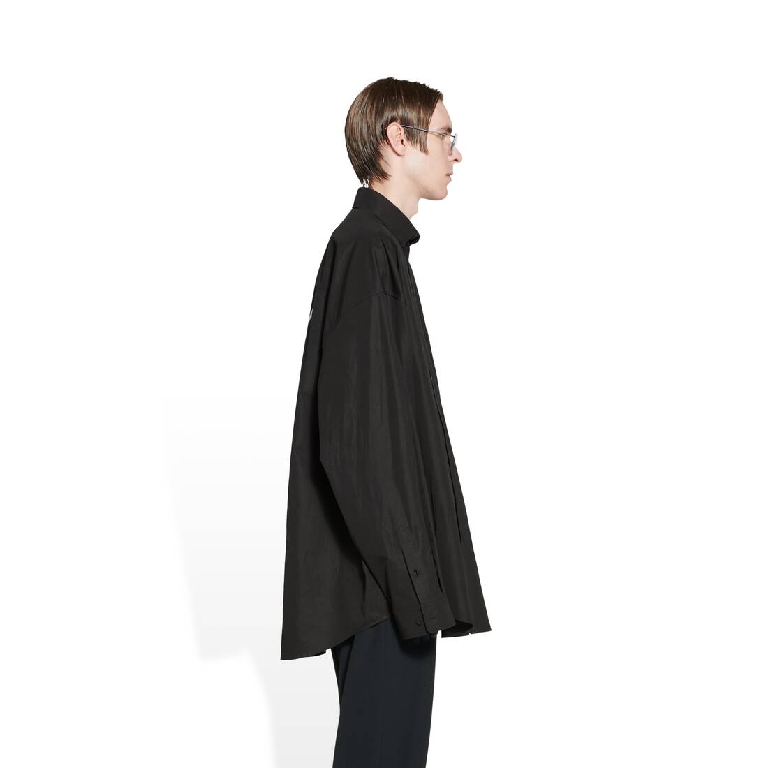 Men's Shirt Oversized in Black | Balenciaga US