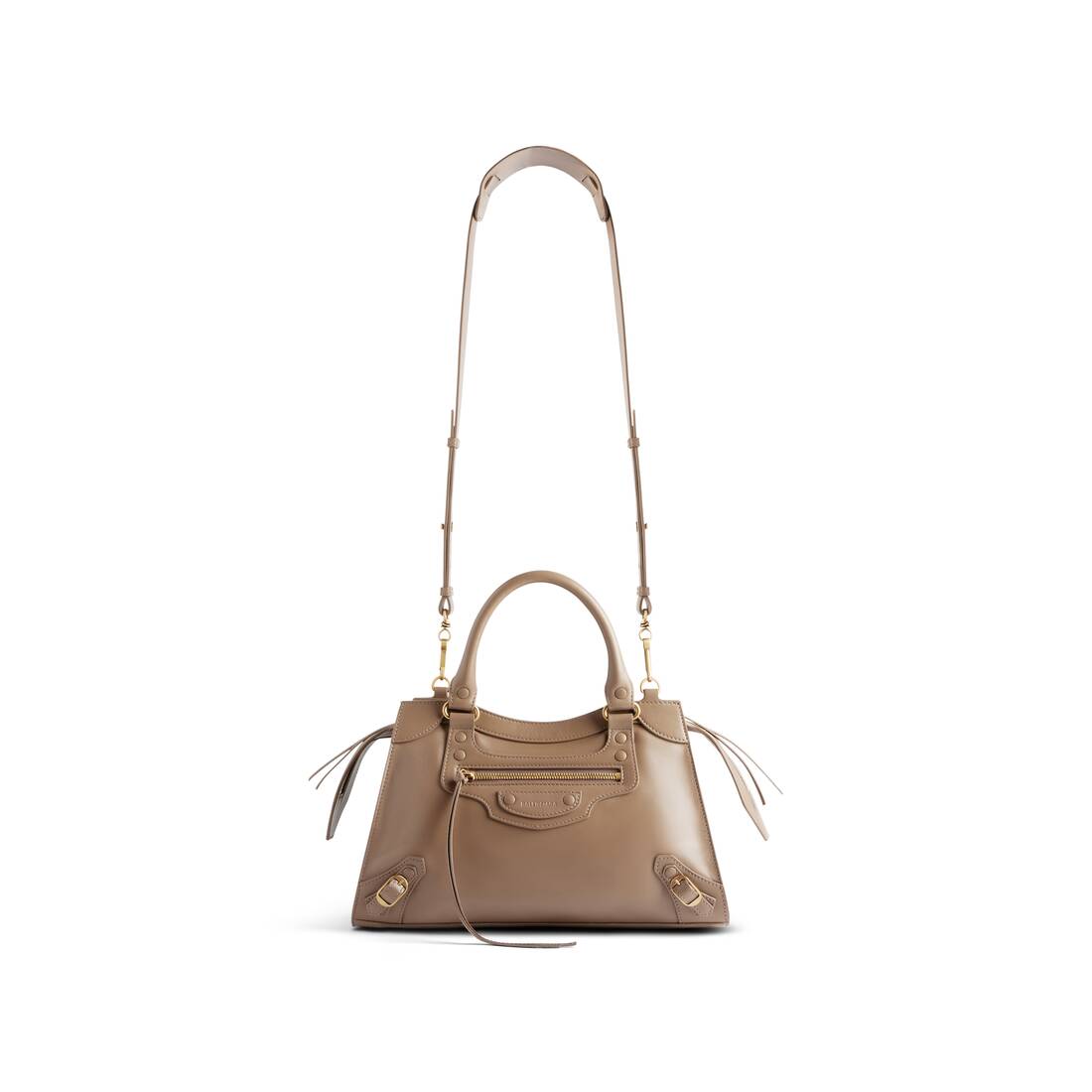 Balenciaga Neo Classic Small Leather Top Handle Shoulder Bag Brown NWT