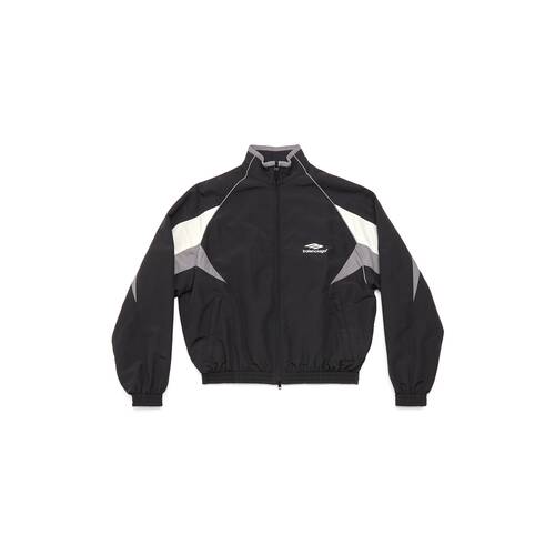 3b Sports Icon Regular Tracksuit Jacket in Black | Balenciaga US